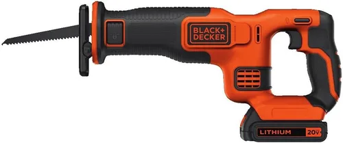 Vista 2 de BLACK+DECKER Sierra Recíproca 20V MAX con Paquete de Batería Extra de Iones de Litio de 4-Ah (BDCR20C & LB2X4020)
