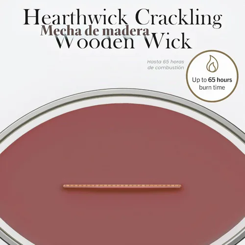 Vista 5 de WoodWick - Vela perfumada Chai de canela, mecha, 16 onzas Canela Chai