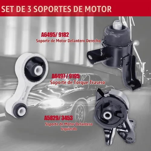 Vista 3 de Motor de montaje de motor compatible con Mazda 6 2.3L i Sedan 2003-2008 transmisión automática 2003-2008 Mazda 6 2.3L 2WD transmisión automática