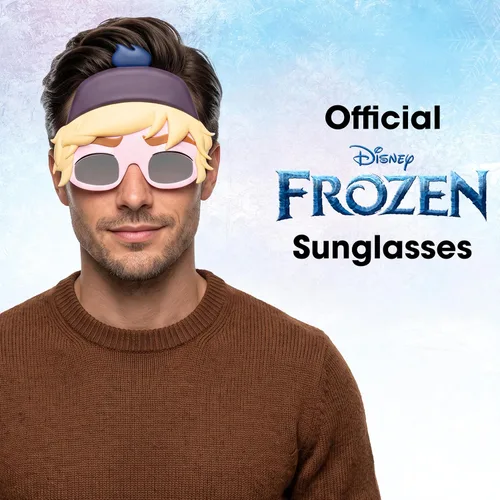 Vista 2 de Sun-Staches Gafas de sol de Frozen de Disney para niños, accesorios de disfraz de princesa, Elsa, Anna y Olaf Talla única para la mayoría