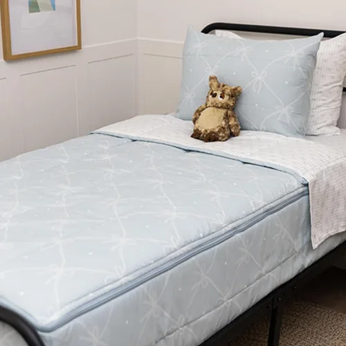 Vista 16 de Beddy's Juego de ropa de cama todo en uno con cremallera para niños, diseño Beige