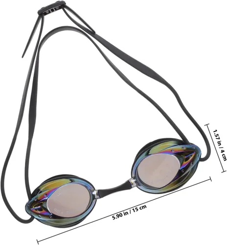 Vista 2 de Adult Anti-fog Swim Goggles for Men Women, Waterproof Wide View Swimming Eye Protector, Black Swimming Equipment for Pool and Training