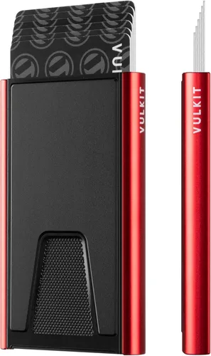 Vista 78 de VULKIT Cartera delgada minimalista para tarjetas VC500 VC500C, Rosado, Minimalista