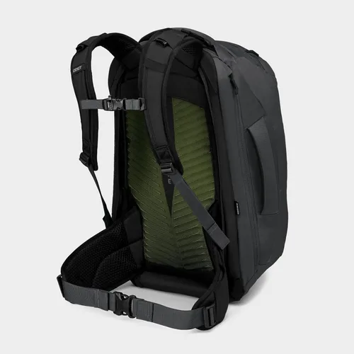 Vista 3 de Mochila de viaje Osprey Farpoint 40L para hombre, gris visión de túnel Tunnel Vision Gris