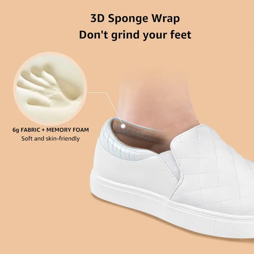 Vista 4 de STQ - Mocasines para mujer de espuma viscoelástica, fáciles de poner, cómodos, zapatos para otoño