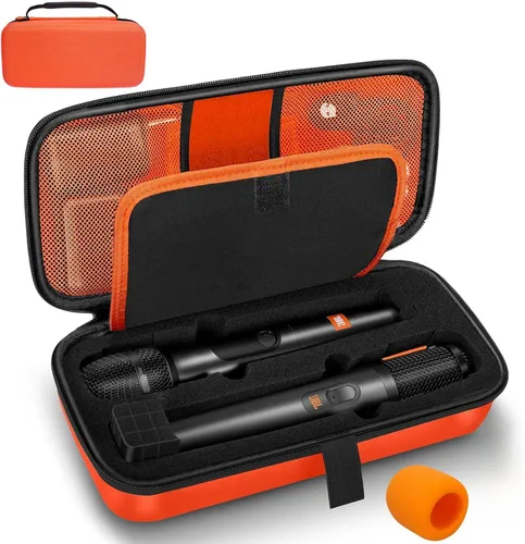 Vista 11 de Funda de micrófono inalámbrico compatible con el sistema de dos micrófonos Negro