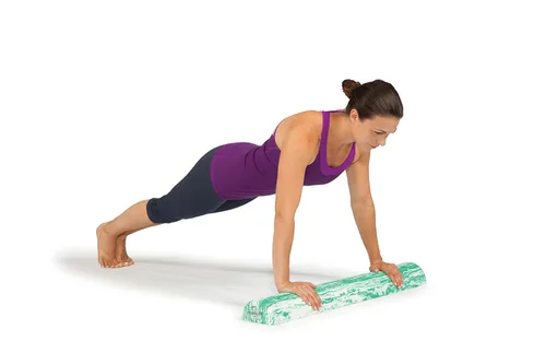 Vista 2 de OPTP Pro Foam Roller - Medio Verde 36" x 3" Standard density foam roller for physical therapy, Pilates, yoga foam roll exercises, and muscle