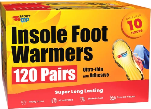 Vista 9 de Calentadores de pies con plantilla - Hasta 10 horas de calor, fácil aplicación con adhesivo - Ultra delgados, fáciles, totalmente naturales