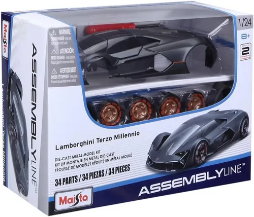 Vista 3 de Maisto 1:24 Línea de montaje Lamborghini Terzo Millenio - Gris