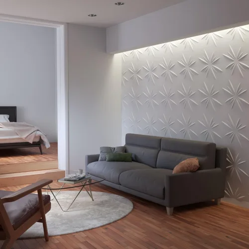 Vista 12 de Ekena Millwork WP20X20INWH 19 5/8 pulgadas de ancho x 19 5/8 pulgadas de alto Inula EnduraWall Decorativo 3D Panel de Pared Cubre 2.67 pies cuadrados