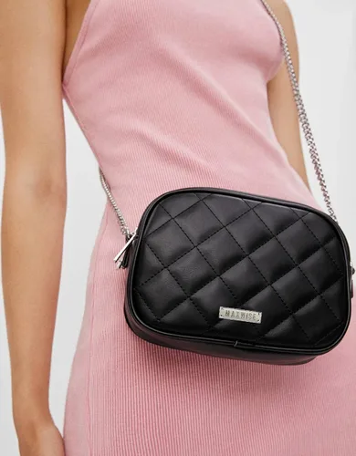 Vista 5 de MAXWISE Bolso cruzado con correa de cadena para mujer, pequeño bolso acolchado