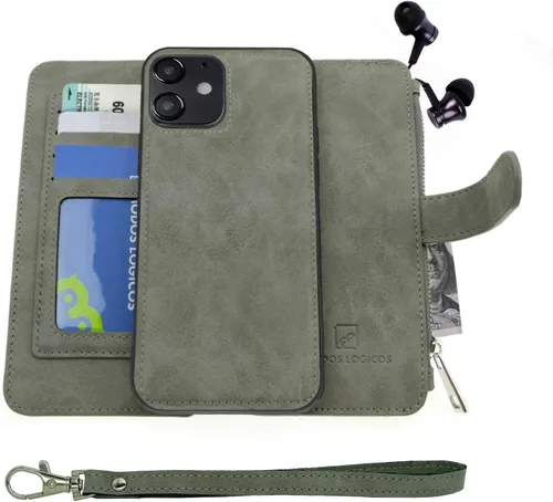 Vista 36 de MODOS LOGICOS Funda para iPhone 11, cartera desmontable, 2 en 1, almacenamiento en efectivo con cremallera, hasta 14 ranuras para tarjetas, 1 Negro