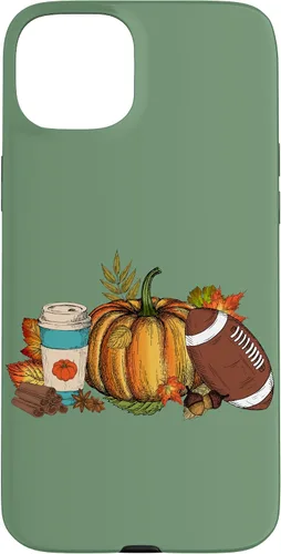 Vista 9 de Fall Football Pumpkin Coffee Latte Case for iPhone 17