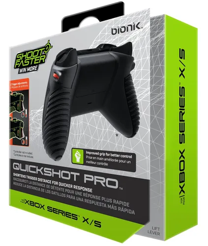Vista 4 de Bionik Quickshot Pro For Xbox Series XS Custom Grip and Dual Trigger locks for Faster Shots and Improved Gameplay