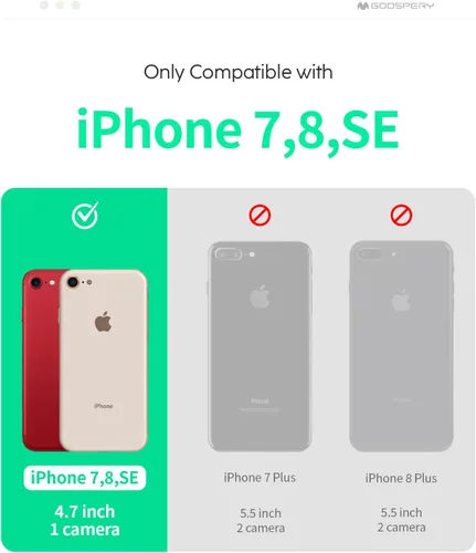 Vista 6 de GOOSPERY Funda tipo cartera compatible con iPhone SE 2022/iPhone7,8/iPhone SE [cierre magnético automático] [2 tarjetas] Funda protectora resistente