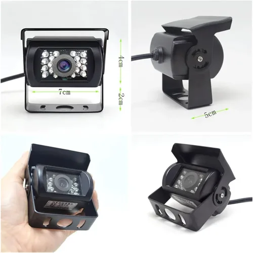 Vista 3 de Cámara de visión trasera de 7 pulgadas con pantalla HD para automóvil, camión, camión, camión, camioneta, caravana, cámper, videovigilancia, visión