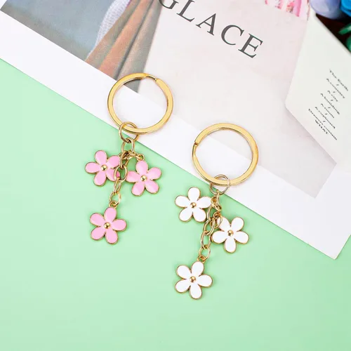 Vista 8 de 2 llaveros de flores para mujer, llavero colgante de llavero para decoración para niñas, el mejor regalo