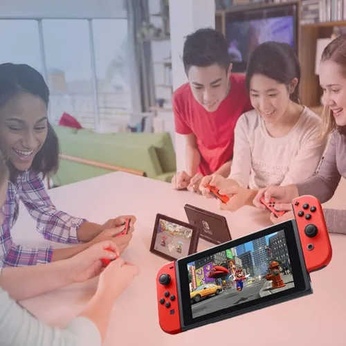 Vista 8 de GenGeLy Joypad for Nintendo Switch Controllers Compatible with Nintendo SwitchLITE,WMotion ControlDouble Vibration Support Wake-up & Screenshot,No