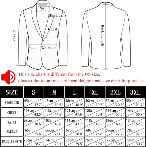 Vista 7 de Hi-Tie Chaqueta de traje para hombre, chaqueta de un botón, chal, solapa de manga larga, abrigo de vestir de diseñador para baile de graduación