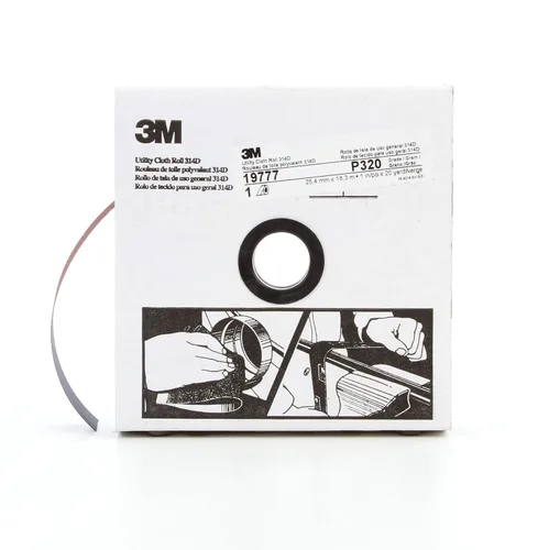 Vista 3 de 3M Rollo de tela utilitaria 314D, 1 in x 20 yd P320 J-weight, granate