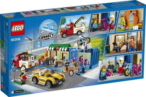 Vista 5 de LEGO City Shopping Street 60306 Kit de construcción; juguete de construcción genial para niños, nuevo 2021 (533 piezas)
