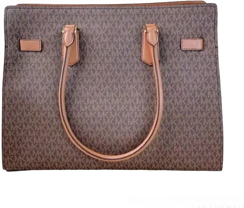 Vista 3 de Michael Kors Hamilton XL EW - Bolsa con llave, Marrón (Brown Signature)