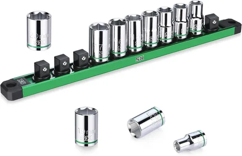 Vista 10 de SK Juego de llaves de vaso de 1/4", enchufes SAE profundos, 10 piezas de 3