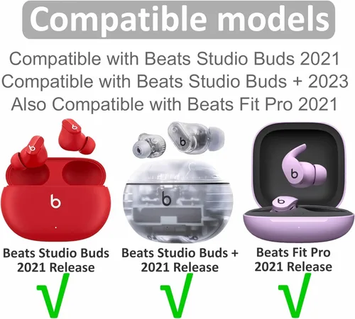 Vista 2 de Espuma viscoelástica de repuesto de tamaño mediano compatible con Beats Fit Pro/Studio Buds + orejeras, cancela el ruido, ajuste cómodo sin dolor