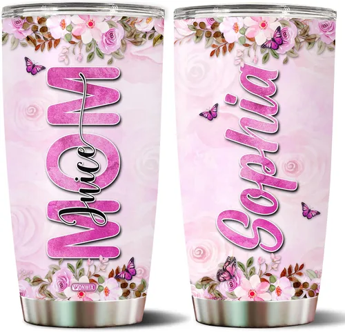 Vista 14 de Regalos inspiradores personalizados para mujeres, taza de viaje, botella de agua, regalo para mamá, esposa, hija, niñas, Navidad, cumpleaños, día