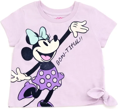 Vista 4 de Disney Minnie Mouse - Paquete de 3 camisetas para bebés y niños pequeños Lavanda/Beige/Rosa