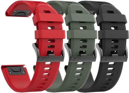 Vista 31 de ANCOOL - Correa para Garmin Fenix 5, de ajuste fácil, de silicona suave de 22 mm de ancho, correa de reloj para Garmin Fenix 5 Azul
