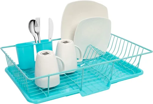 Vista 15 de Sweet Home Collection - Escurridor de platos y soporte para utensilios fáciles de usar