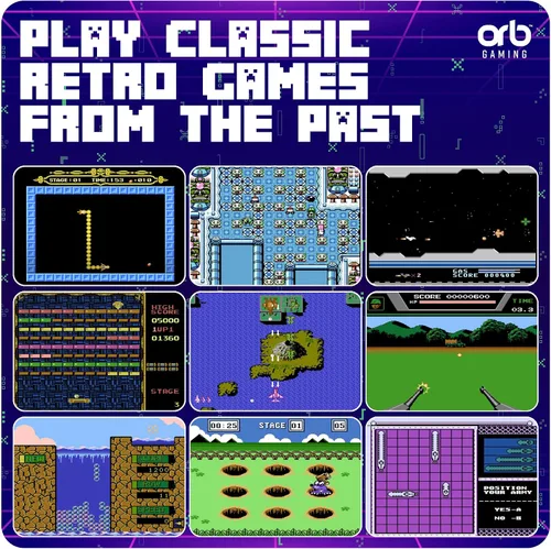 Vista 3 de Juegos retro (versión US) de bolsillo ThumbsUp, mando de juego arcade