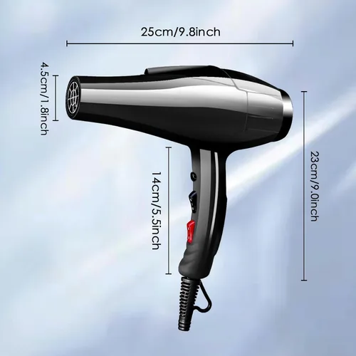 Vista 5 de Secador de pelo profesional de 3500 W para salón de belleza Powerful Negative Ions Hair Dryer Fast Drying 2 Speed 3 Heat Long Cord Design Equipped