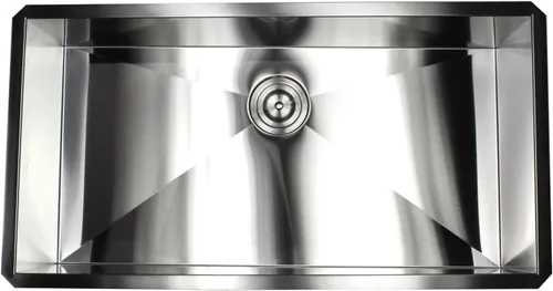 Vista 3 de Kingsman ARL-F3619 - Fregadero de cocina de acero inoxidable con diseño de radio cero calibre 16 de calibre 16, paquete premium