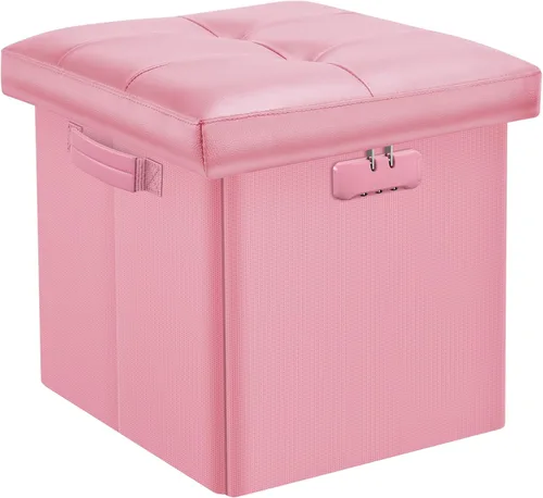 Vista 23 de DocSafe Otomana de almacenamiento con cerradura, caja de almacenamiento plegable de 17 pulgadas resistente al fuego y al agua con asas, segura