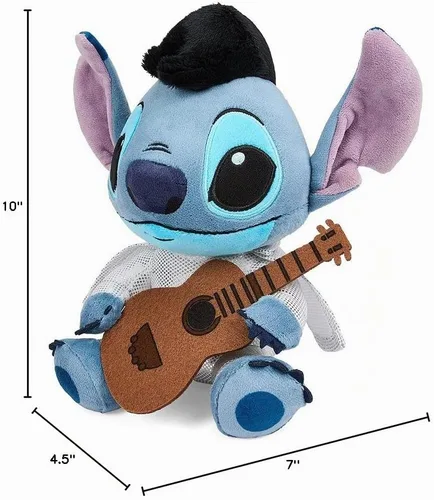 Vista 7 de Disney Lilo and Stitch - Mono coleccionable brillante Elvis Stitch de 8 pulgadas, figura de peluche Phunny Kidrobot