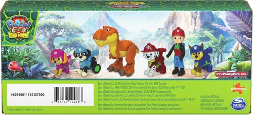 Vista 9 de PAW Patrol The Dino Movie Dino Adventure Pack con 6 figuras de juguete