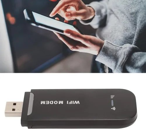 Vista 3 de Enrutador 4G, enrutador portátil 4G LTE, punto de acceso móvil hasta 10 usuarios, módem USB 4G Plug and Play con ranura para tarjeta SIM