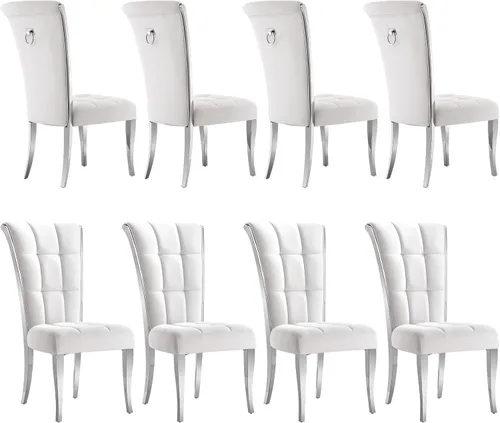 Vista 11 de ACEDÉCOR Sillas de comedor modernas de terciopelo negro y dorado, juego