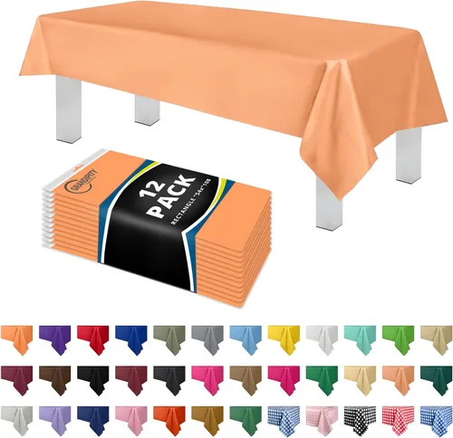 Vista 64 de Mantel de plástico de alta calidad - 54 in. x 108 pulgadas. Grandipity - Mantel rectangular (6 y 12 unidades), Agua (Aqua)
