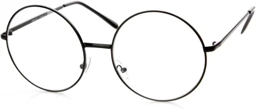 Vista 6 de zeroUV Gafas grandes de gran tamaño con marco de metal transparente y círculo redondo