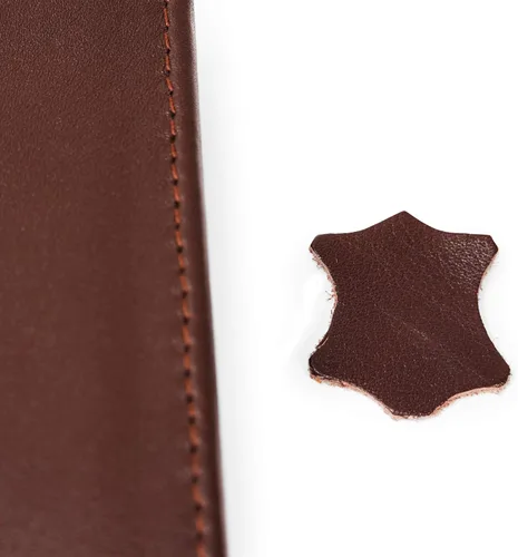 Vista 6 de Cartera de piel de vacuno con bloqueo RFID con capa interior de piel de vaca de primera calidad con doble apertura y soporte para ventana
