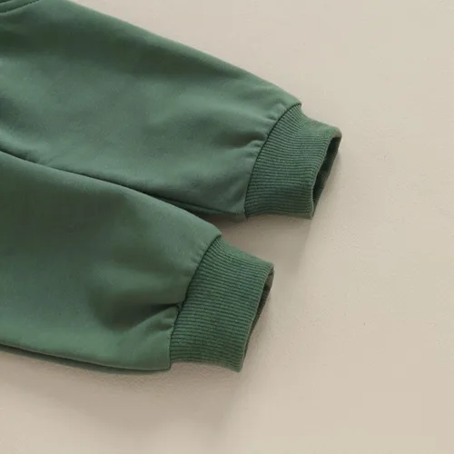 Vista 7 de Ehfomius Conjunto de sudadera con capucha y bolsillo de manga larga con estampado de ciervo para bebé niño