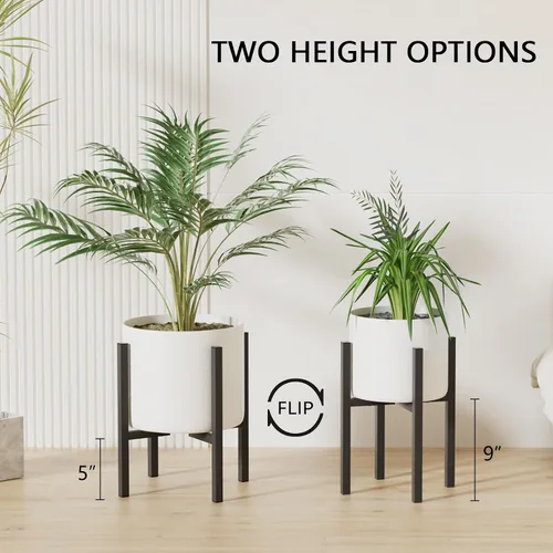 Vista 2 de Linpla Soporte de Metal Ajustable para Plantas de Interior y Exterior - Se Adapta a Macetas de 8 a 12 Pulgadas - Soporte para Macetas Moderno