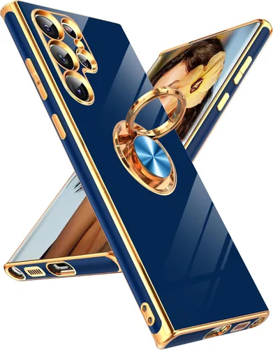 Vista 122 de LeYi Funda para iPhone XR: con Protector de Pantalla de Vidrio Templado [Paquete de 2] Soporte de Anillo Giratorio de 360°, Soporte Magnético