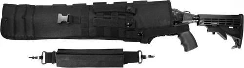 Vista 3 de Trinity Funda táctica compatible con Mossberg 590 Shockwave - Molle funda de transporte suave, correa acolchada, ajustable de 20 a 25 pulgadas