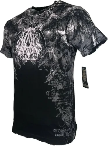 Vista 4 de Archaic by Affliction - Camiseta para hombre, color negro, talla S-5XL