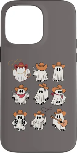 Vista 21 de Carcasa divertida para iPhone 13 Pro Max Boo Haw Western Cowboy Ghost Cowgirl