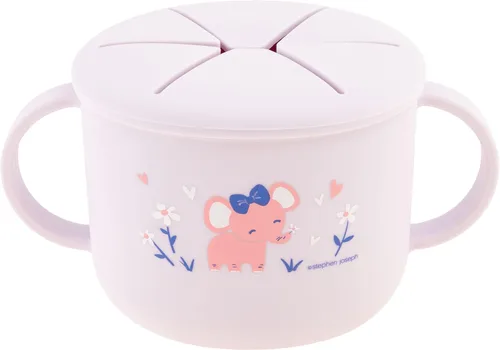 Vista 6 de Stephen Joseph, Taza de silicona para refrigerios, tazas para bebés y niños pequeños, conejo, mediano